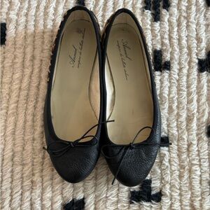 Anniel Italian Black Leopard Ballet Flats size 36